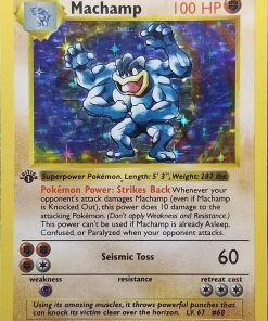 Machamp 1st 8/102 - Pokemon Base Set Shadowless- Deck Exclusives (DMG)