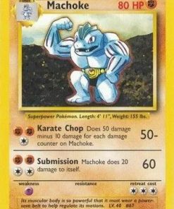 Machoke 34/102 - Pokemon Base Set (LP)